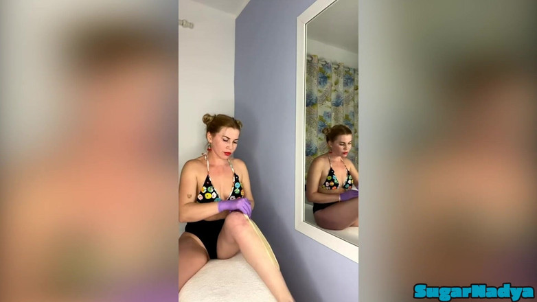 SugarNadya: Auto depilazione di gambe sexy e belle mani da parte...