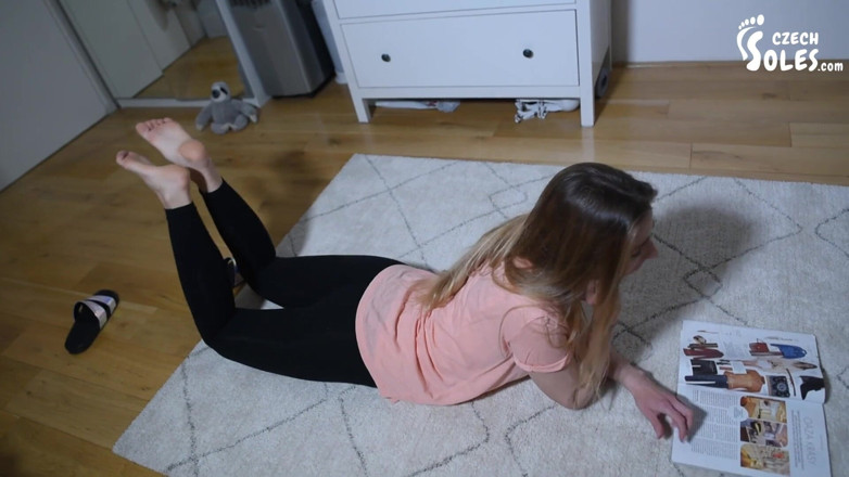 Czech Soles - foot fetish content: Czech long toes barefoot teasing POV