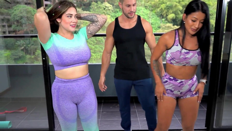 Sara Blonde: Trainer Fucks His Horny Students in First Cardio Class