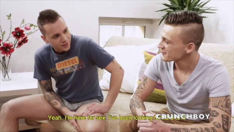 Not really gay but: Two sexy straight boys from Praha fucking bareback for new...