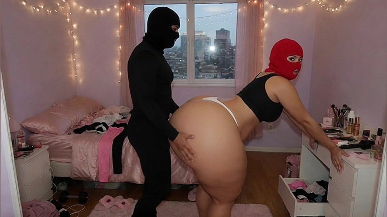 Animate golden: Big Ass Latina in Tight White Leggings Gets Pressed From...