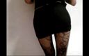 Femdom Austria: Sexy boky škádlení v černých punčochách