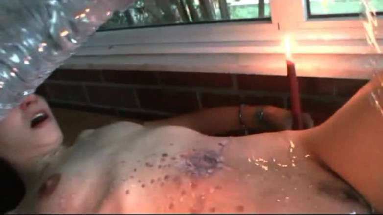 Genuine XXX: Great Body Submissive Andreia BDSM Self-inflicting Candle Wax Punishment