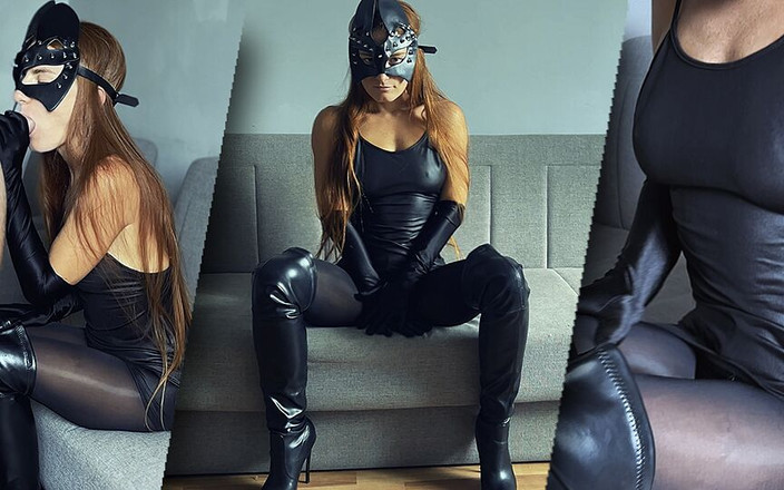 Myredfoxgirl: Bohyně v lesklých punčochách a kožených botách tě vyčerpá na...