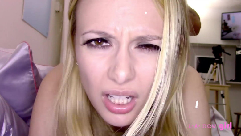 L.A. New Girl: Blonde teen slut sucks cock for a modeling job