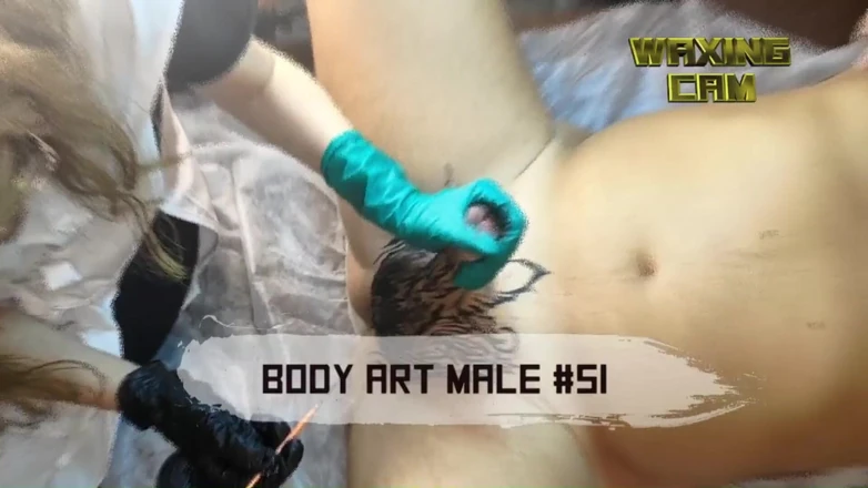 WaxingCam: She Does Intimate Body Art to a Guy