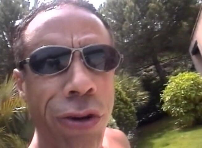 3some Bangers: Outdoors threesome action with a young bitch