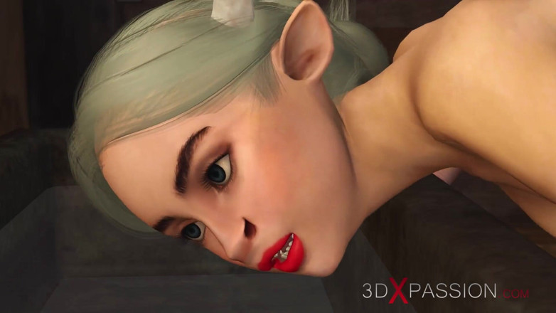 3dxpassion: Four breasts and an udder! Farmer plays with a sexy...