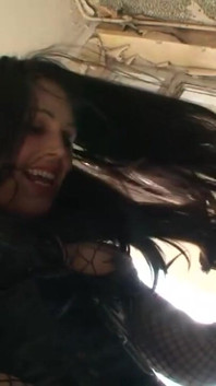 Making a guy suck my strapon outdoor