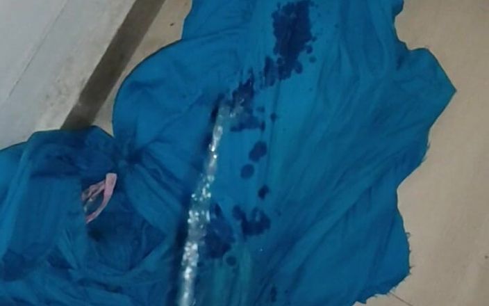 Satin and silky: Pissing on Nurse Suit Salwar in Locker Room (32)