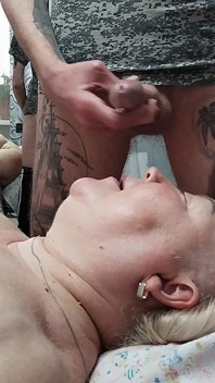 Girlfriend Gets a Mouthful of Hot Cum After I Jerk off My Dick