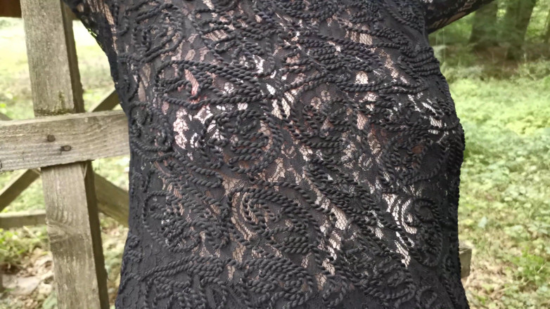 Bouncy Tits Action: Tits slapping in black fishnets