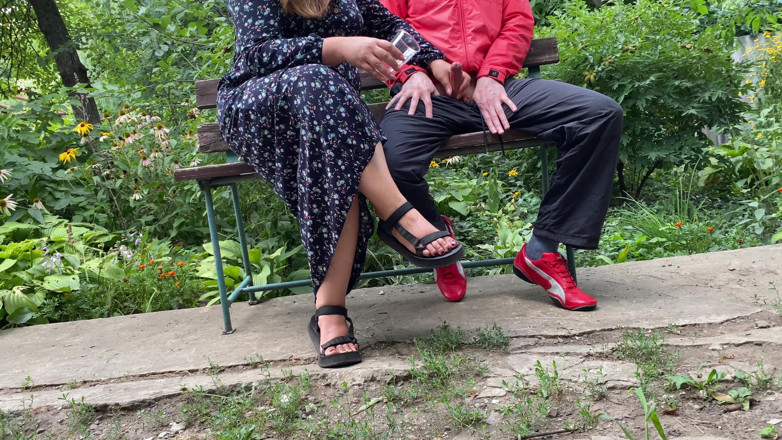 OurFetishLife: Hubby's curvy wife gets cum outdoors