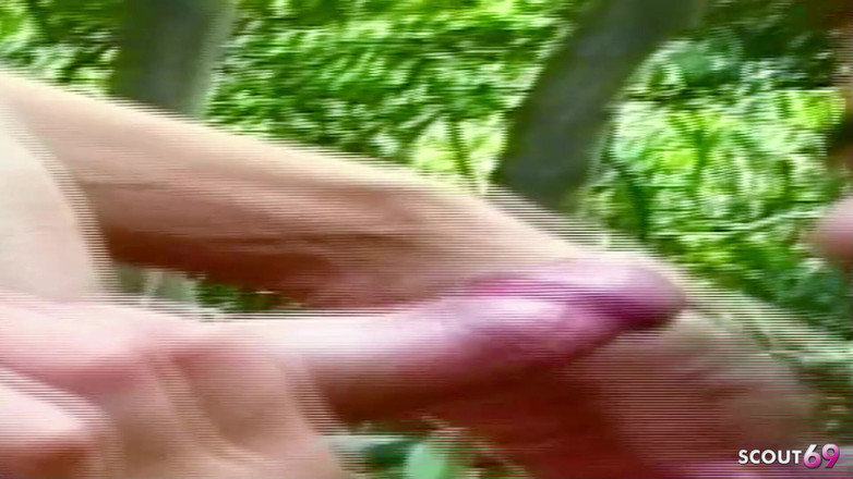 Shemale TS Collection: Blonde Tranny Gets Secretly Fucked in the Woods in Her...