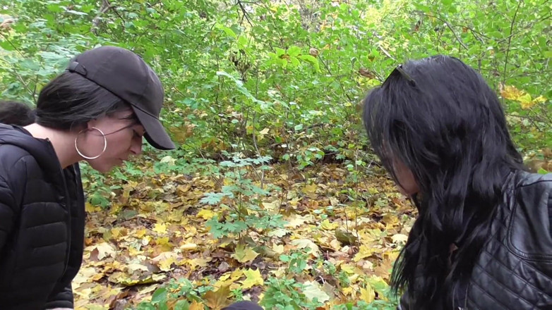 Femdom Austria: Spitting session in the forest