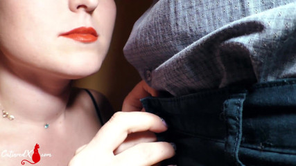 Catin Red: Pretty woman smoked, blowjob cock and cum on face