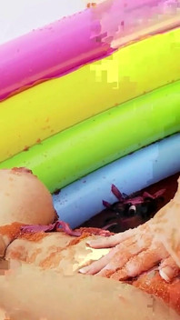 Lesb Pool_scene_2_lesbian MILF Couple in Bikinis Enjoy a Jelly Pool