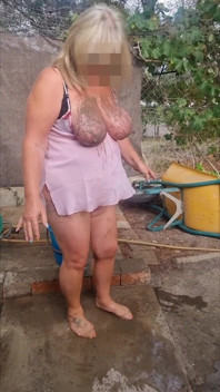 Mud Muddy Tits Outside Pink Babydoll