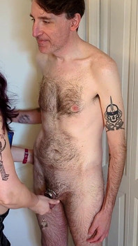 MILF Hotwife Locks and Dresses up Cuckold Before Femdom House Party!