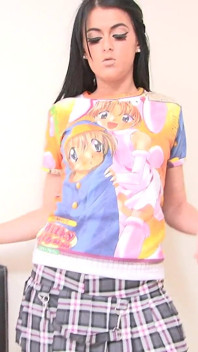 This Anime Fan Babe Gets Some Pleasure on Her Bed