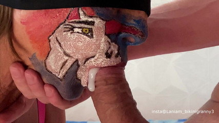 Ladyloveyoung60: Unicorno Mult ingoia sperma. MiLF succhia cazzo orale e creampie