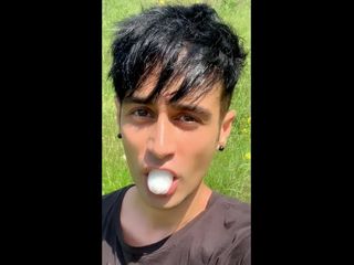 Idmir Sugary: Chewing and Swallowing Ex - Boyfriend Cum. Solo Cum Eating After...