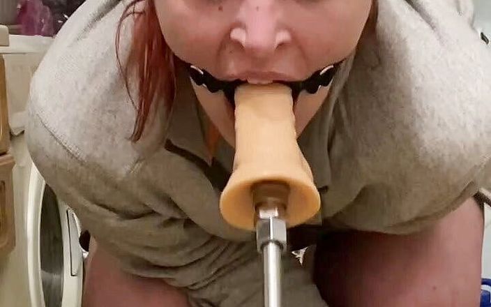 Elena studio: fuck machine through a mouth ring