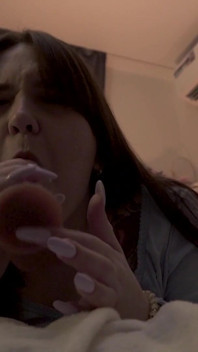 Even a Rubber Cock From a Sloppy Blowjob Ejaculates in My Mouth)