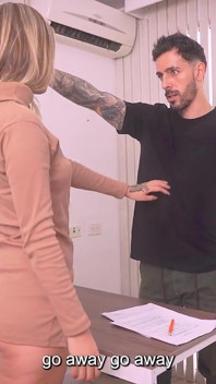 POV Cumshot - I Pleased My Furious Boss with a Sloppy Blowjob and Rode His Big Cock Until He Came in My Mouth