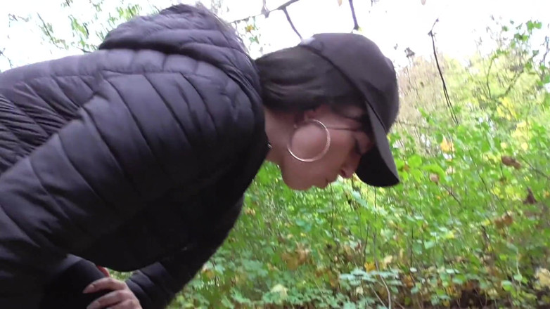 Femdom Austria: Spitting session in the forest