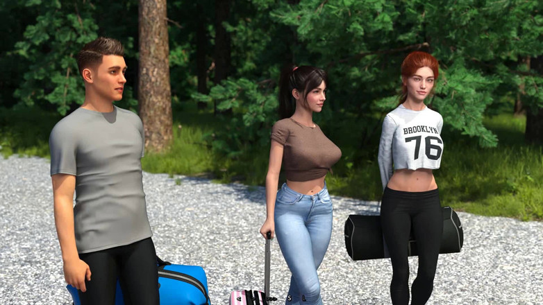 Dirty GamesXxX: Summer heat: one guy and two sexy girls in the...
