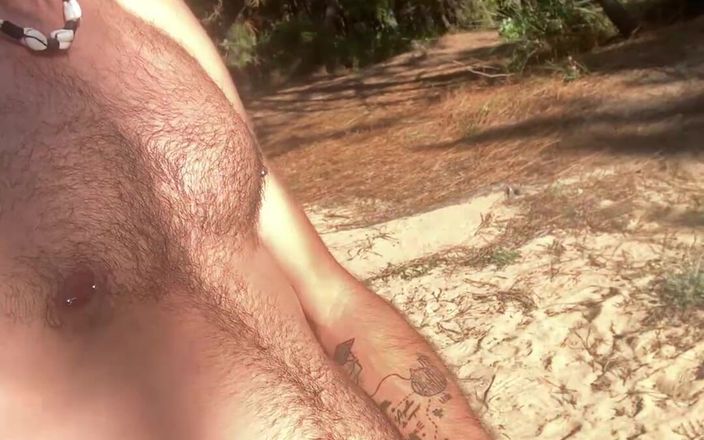 The septum guy: Jerking My Pierced Cock Outdoors