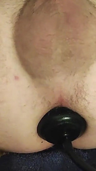 Orgasmo e dilatador anal inflable para mi marido travieso