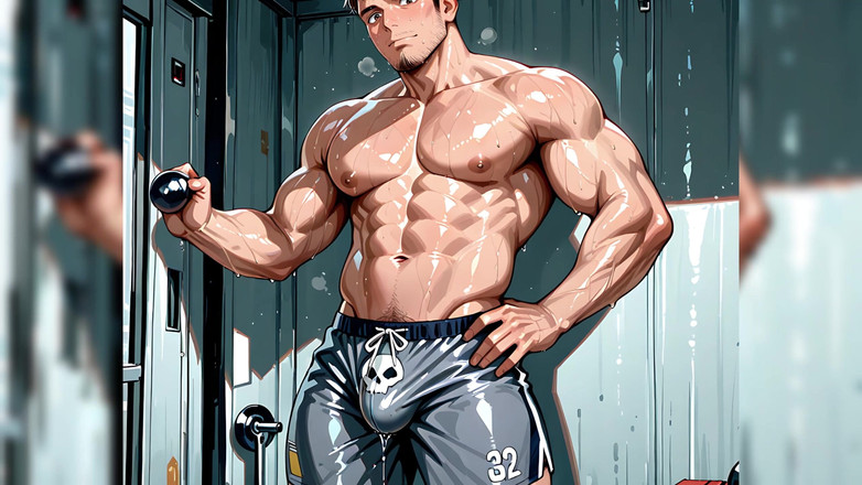 Erotic Man: 거대한 근육을 가진 Ai Men