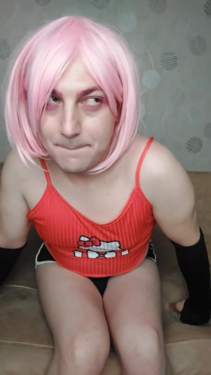 Kitty_Cross: Hot Shorts Hello Kitty Vibe White Sissy