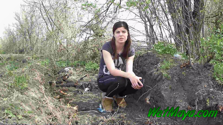 Wet Maya: Pissing in a ditch on the side of the road