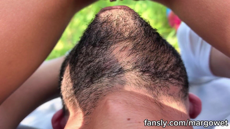 Margo Wet: Amateur Forest Facesitting - She Sits on His Face and Rides...