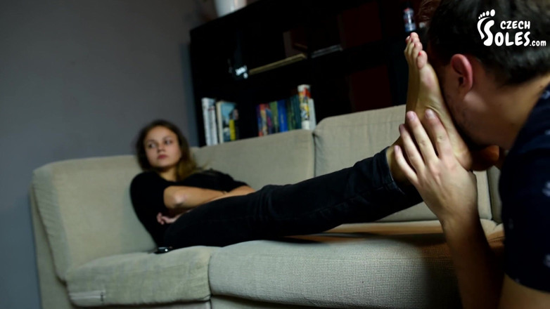 Czech Soles - foot fetish content: Worshiping ignorant mean wife's feet