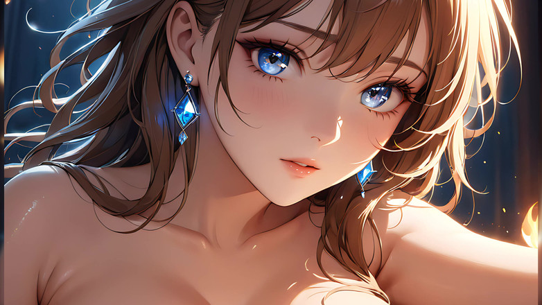 LustRender: Ember Kiss: krásná mladá žena zapálená malým plamenem