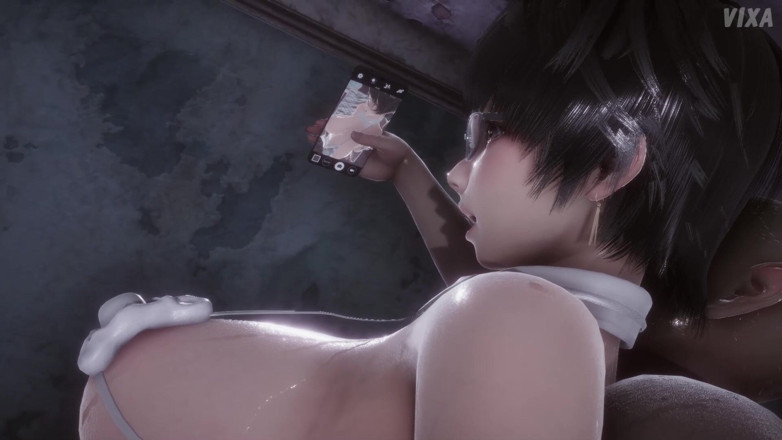 Vixa: 3D Bunny Girl with Glasses Gets Fucked Hard - Sweaty Body