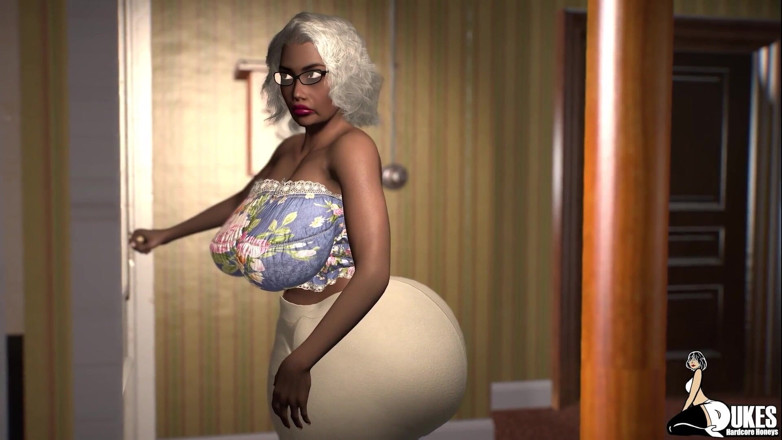 Dukes Hardcore Honeys: A big booty granny sucks and fucks a BBC from...