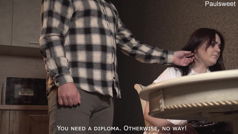 Polly Sweet: Fucks with the Teacher for the Grade, and Then Straps...