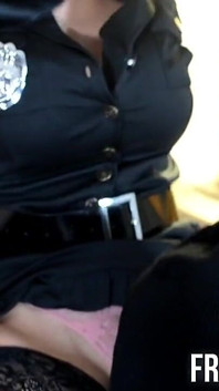 Officer Queen Rouge Sucks Huge Fat Black Cock