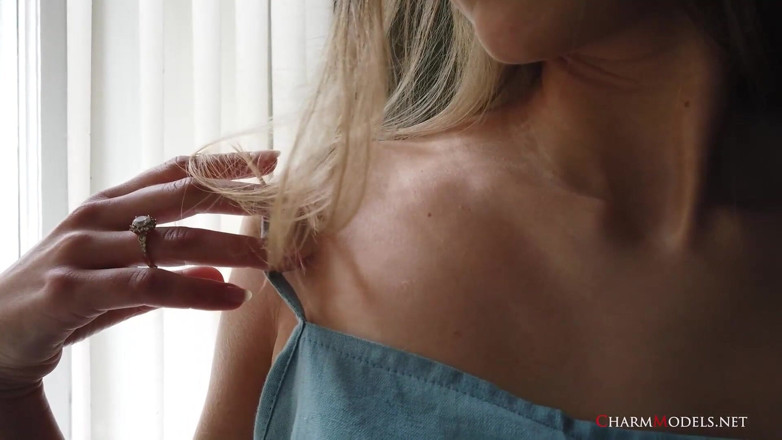 CharmModels: Sexy Blonde Secretary Luise with a Prominent Cleavage Video