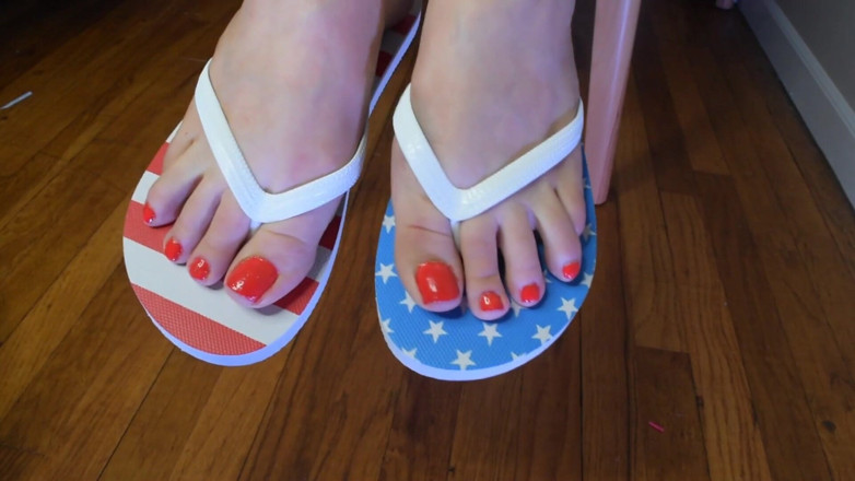Deanna deadly: Coaching masturbatoire rapide aux ongles rouges et pieds dans des...