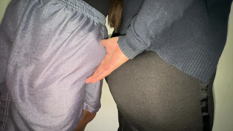 CoupleOfHotSins: Big-bootied Girl Gropes a Stranger's Penis