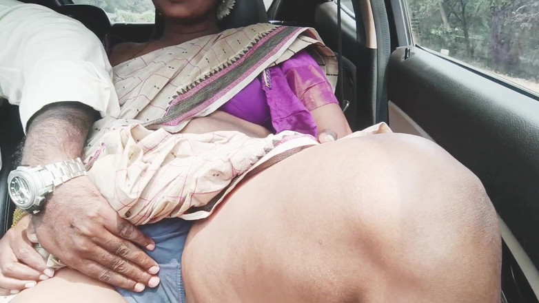 Telugu honey lips: パート-2、テルグ語の汚い話、義理の義理の息子の義理の母の車のロマンチックな旅