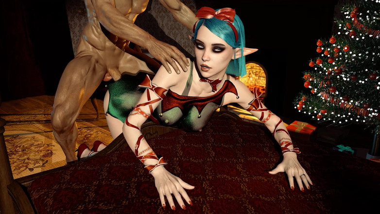 Wraith ward: Noel Baba'nın elfini domaltarak anal sikiyor