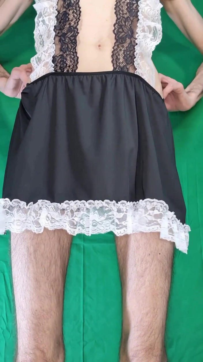 HeIsSooThin: Maid Costume Try on!