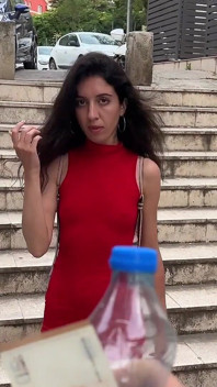 Cutie Plays Street Game and Gets Tempting Offer - Deepthroat, Rough Sex and Creampie